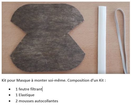 Kit de montage Masque Biocompostable
